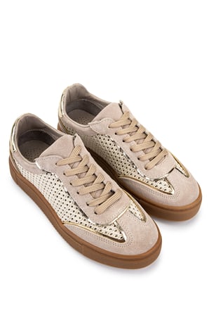 Tamer Tanca Kadın Bej Süet Sneakers & Spor Ayakkabı 1063 209 BN AYK Y26 BEJ SUET