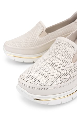 Tamer Tanca Kadın Hakiki Deri Krem Sneakers & Spor Ayakkabı 298 3200 BN AYK Y26 KREMA PEN