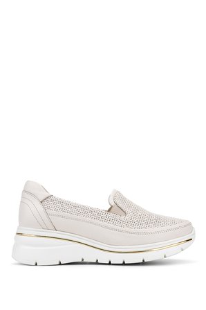 Tamer Tanca Kadın Hakiki Deri Krem Sneakers & Spor Ayakkabı 298 3200 BN AYK Y26 KREMA PEN