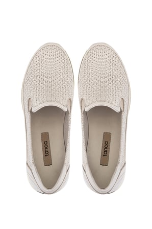 Tamer Tanca Kadın Hakiki Deri Krem Sneakers & Spor Ayakkabı 298 3200 BN AYK Y26 KREMA PEN