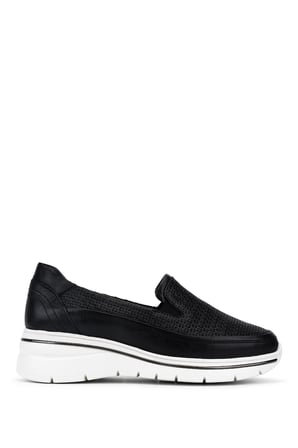 Tamer Tanca Hakiki Deri Kadın Siyah Sneakers & Spor Ayakkabı 298 3200 BN AYK Y26 SYH/SYH BSK