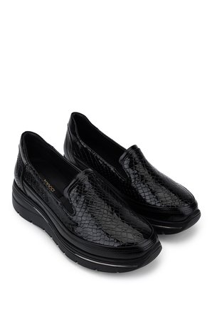 Tamer Tanca Hakiki Deri Kadın Siyah Sneakers & Spor Ayakkabı 298 3200 BN AYK Y26 SYH/SYH KROKO
