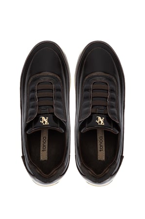 Tamer Tanca Kadın Hakiki Deri Kahverengi Rugan Sneakers & Spor Ayakkabı 298 3215 BN AYK Y26 KAHVE KRSK RGN