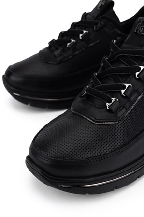 Tamer Tanca Kadın Hakiki Deri Siyah Sneakers & Spor Ayakkabı 298 3220 BN AYK Y26 SYH/ANTRASIT BSK
