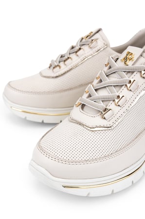 Tamer Tanca Hakiki Deri Kadın Siyah Sneakers & Spor Ayakkabı 298 3220 BN AYK Y26 KREMA/KREMA BSK