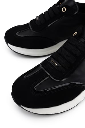 Tamer Tanca Kadın Hakiki Deri Siyah Süet Sneakers & Spor Ayakkabı 298 7095 BN AYK Y26 SIYAH SUET