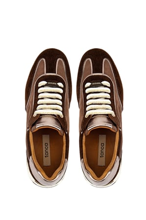 Tamer Tanca Kadın Hakiki Deri Kahve Sneakers & Spor Ayakkabı 298 7095 BN AYK Y26 KHV SUET/KHV NBK/BRNZ