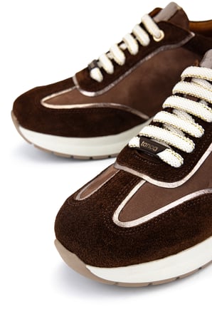 Tamer Tanca Kadın Hakiki Deri Kahve Sneakers & Spor Ayakkabı 298 7095 BN AYK Y26 KHV SUET/KHV NBK/BRNZ