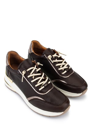 Tamer Tanca Kadın Hakiki Deri Kahverengi Sneakers & Spor Ayakkabı 298 7100 BN AYK Y26 KAHVE/BRONZ