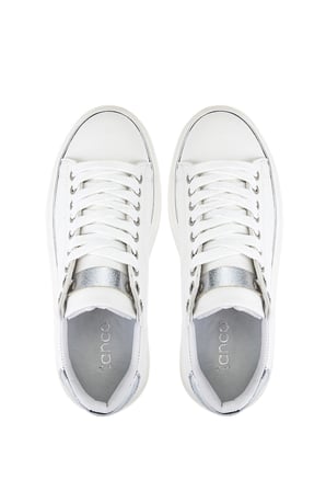 Tamer Tanca Kadın Suni Deri Beyaz/Gümüş Sneakers & Spor Ayakkabı 1009 2734 BN AYK Y26 BEYAZ/SILVER