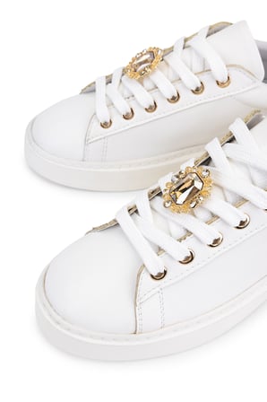 Tamer Tanca Kadın Suni Deri Beyaz Sneakers & Spor Ayakkabı 1009 3333 BN AYK Y26 BEYAZ CILT