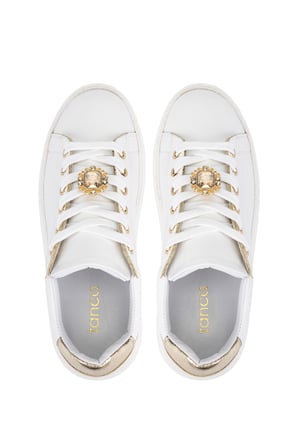 Tamer Tanca Kadın Suni Deri Beyaz Sneakers & Spor Ayakkabı 1009 3333 BN AYK Y26 BEYAZ CILT