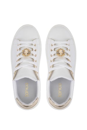 Tamer Tanca Kadın Suni Deri Beyaz Sneakers & Spor Ayakkabı 1009 3333 BN AYK Y26 BEYAZ CILT
