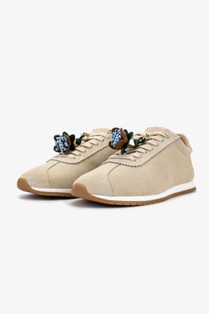 Valmenti Kadın Hakiki Deri Bej Süet Sneakers & Spor Ayakkabı 1009 182 BN AYK Y26 BEJ SUET