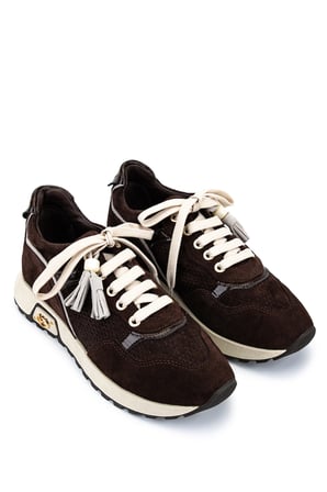 Tamer Tanca Kadın Hakiki Deri Kahverengi Süet Sneakers & Spor Ayakkabı 1192 26103 BN AYK Y26 KAHVE SUET