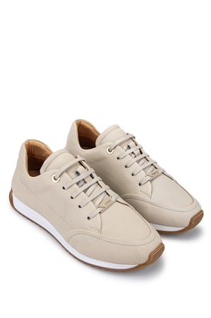 Tamer Tanca Kadın Hakiki Deri Bej Floter Sneakers & Spor Ayakkabı 937 9860 BN AYK Y26 BEJ FLTR