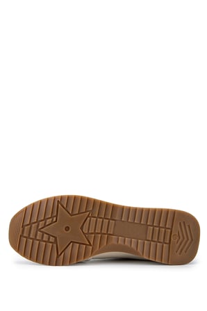 Tamer Tanca Kadın Hakiki Deri Bej Floter Sneakers & Spor Ayakkabı 937 9860 BN AYK Y26 BEJ FLTR