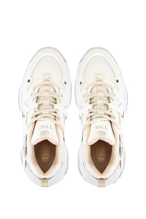 Tamer Tanca Kadın Suni Deri Beyaz Sneakers & Spor Ayakkabı 936 65160 BN AYK SK23/24 BEYAZ/BEJ