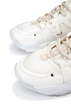 Tamer Tanca Kadın Suni Deri Beyaz Sneakers & Spor Ayakkabı 936 65160 BN AYK SK23/24 BEYAZ/BEJ