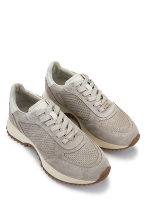 Tamer Tanca Kadın Hakiki Deri Bej Süet Sneakers & Spor Ayakkabı 154 7161 BN AYK Y26 BEJ SUET