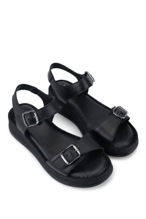 Tamer Tanca Kadın Siyah Comfort Sandalet 1107 215 BN SNDLT Y25 SIYAH