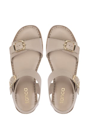 Tamer Tanca Kadın Bej Comfort Sandalet 1107 215 BN SNDLT Y25 BEJ