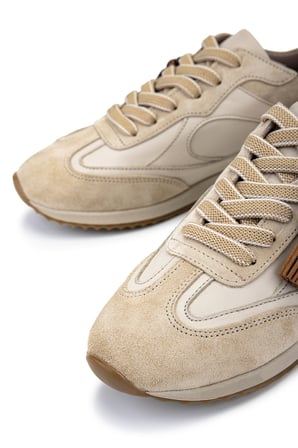 Tamer Tanca Kadın Hakiki Deri Bej Sneakers & Spor Ayakkabı 488 5022 BN AYK Y26 BEJ DR/BEJ SUET