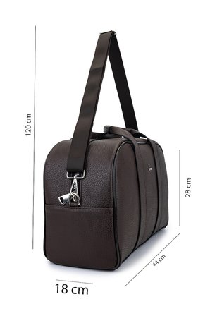 Tamer Tanca Unisex Suni Deri Kahverengi El Valizi 1012 2023 VLZ SK25-26 KAHVE FLTR