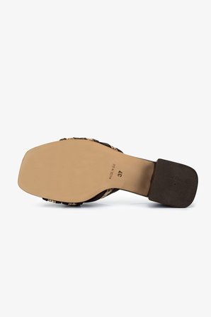Valmenti Kadın Deri & Tekstil Kahverengi Topuklu Terlik 1141 932 BN TRLK Y26 BROWN LEATHER