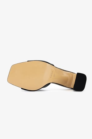 Valmenti Kadın Hakiki Deri Siyah Deri Topuklu Terlik 1141 885 BN TRLK Y26 BLACK LEATHER