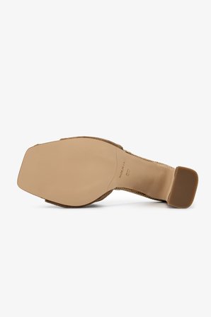Valmenti Kadın Hakiki Deri Taupe Topuklu Terlik 1141 885 BN TRLK Y26 TAUPE SUEDE