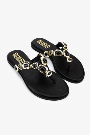 Valmenti Kadın Hakiki Deri Siyah Deri Düz Terlik 1141 587 BN TRLK Y26 BLACK LEATHER