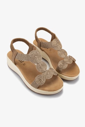 Valmenti Kadın Deri & Tekstil Rose Düz Sandalet 1141 1951-H12 BN SNDLT Y26 ROSE/CAMEL NUBUCK