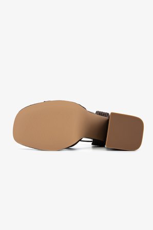 Valmenti Kadın Suni Deri/Tekstil Kahverengi Topuklu Sandalet 1141 HAVANA-002 BN SNDLT Y25 DARK BROWN ROPE