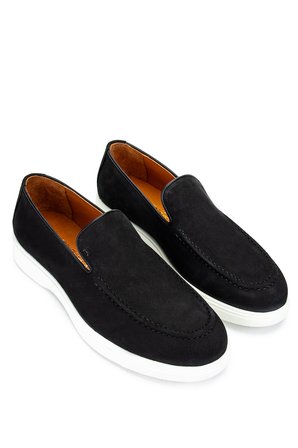 Tamer Tanca Erkek Hakiki Deri Siyah Nubuk Loafer Ayakkabı 1170 203 ERK AYK Y26 SIYAH NBK