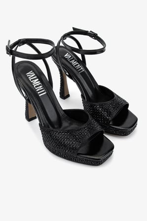 Valmenti Kadın Suni Deri Siyah Taşlı Night Shoes Ayakkabı 921 655 BN AYK Y26 SIYAH TASLI