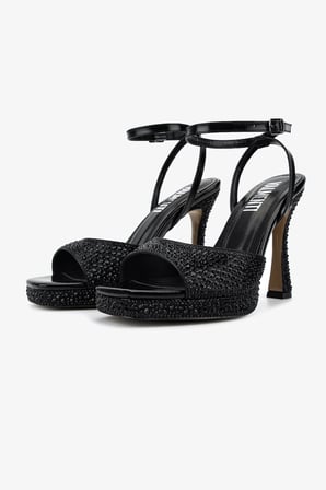 Valmenti Kadın Suni Deri Siyah Taşlı Night Shoes Ayakkabı 921 655 BN AYK Y26 SIYAH TASLI
