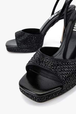 Valmenti Kadın Suni Deri Siyah Taşlı Night Shoes Ayakkabı 921 655 BN AYK Y26 SIYAH TASLI