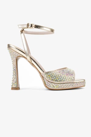 Valmenti Kadın Suni Deri Sarı Night Shoes Ayakkabı 921 655 BN AYK Y26 GOLD TASLI