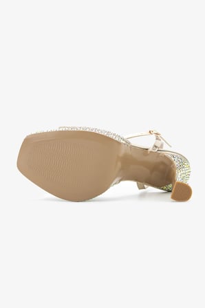 Valmenti Kadın Suni Deri Sarı Night Shoes Ayakkabı 921 655 BN AYK Y26 GOLD TASLI