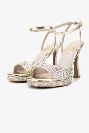 Valmenti Kadın Suni Deri Sarı Night Shoes Ayakkabı 921 655 BN AYK Y26 GOLD TASLI