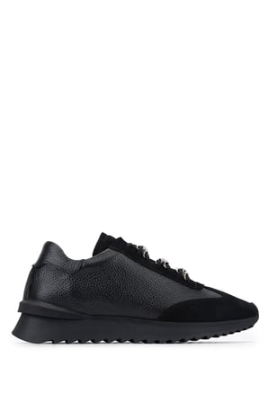Tamer Tanca Kadın Hakiki Deri Siyah Sneakers & Spor Ayakkabı 1201 4004 BN AYK Y26 SYH FLTR/SYH SUET