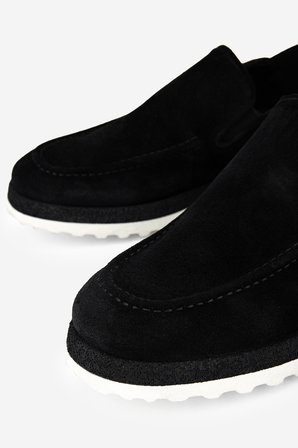 Valmenti Erkek Hakiki Deri Siyah Süet Loafer Ayakkabı 1202 2295-29 ERK AYK Y26 SIYAH SUET