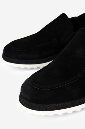 Valmenti Erkek Hakiki Deri Siyah Süet Loafer Ayakkabı 1202 2295-29 ERK AYK Y26 SIYAH SUET