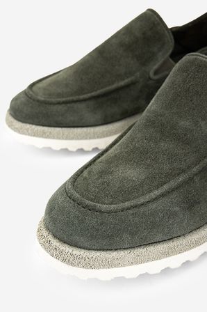 Valmenti Erkek Hakiki Deri Yeşil Loafer Ayakkabı 1202 2295-29 ERK AYK Y26 BOSCO SUET