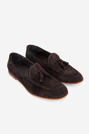Valmenti Erkek Hakiki Deri Kahverengi Süet Loafer Ayakkabı 1202 2295-31 ERK AYK Y26 KAHVE SUET