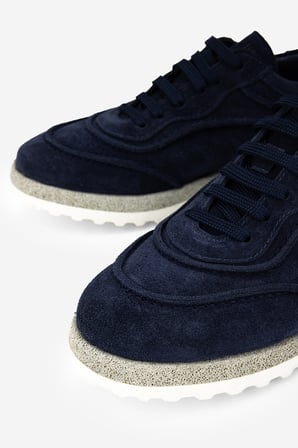 Valmenti Erkek Hakiki Deri Lacivert Süet Sneakers & Spor Ayakkabı 1202 2295-33 ERK AYK Y26 LACI SUET