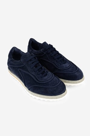Valmenti Erkek Hakiki Deri Lacivert Süet Sneakers & Spor Ayakkabı 1202 2295-33 ERK AYK Y26 LACI SUET