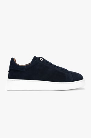 Valmenti Erkek Hakiki Deri Lacivert Süet Sneakers & Spor Ayakkabı 04 4411 ERK AYK Y26 LACI SUET