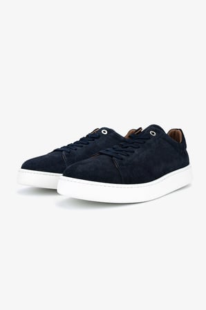 Valmenti Erkek Hakiki Deri Lacivert Süet Sneakers & Spor Ayakkabı 04 4411 ERK AYK Y26 LACI SUET